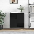 vidaXL Komoda čierna 60x35x70 cm spracované drevo