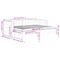 vidaXL Rozkladacia denná posteľ s matracmi tmavosivá 80x200 cm zamat