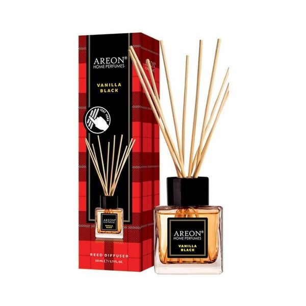 RHP02 Areon AH Perfum Sticks Vanilla Black 50ml,  tyčinkový difuzér