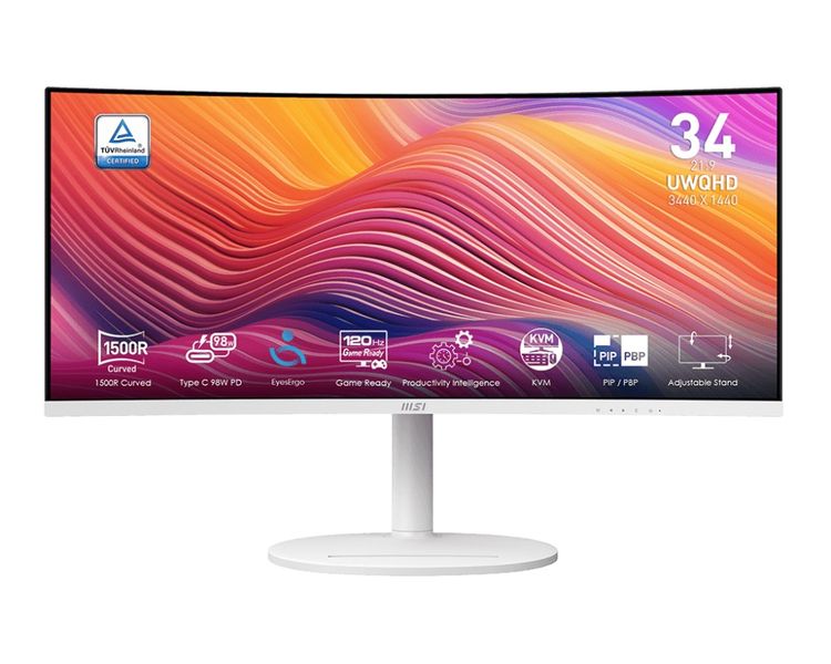 MSI Modern/MD342CQPW/34''/VA/wQHD/120Hz/1ms/Biela/3R