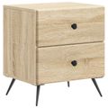vidaXL Nočný stolík Dub sonoma 43 x 34,5 x 47,5 cm Kompozitné drevo