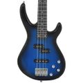 vidaXL Elektr.basgitara pre začiatočníka s taškou modro-čierna 4/4 46"