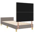 vidaXL Rám postele s čelnou doskou Sivohnedá 80 x 200 cm látka