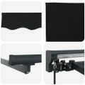 vidaXL Rám markízy Čierna 400 × 300 cm Polyester s PU povrchom