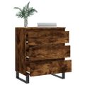 vidaXL Komoda dymový dub 60x35x70 cm spracované drevo