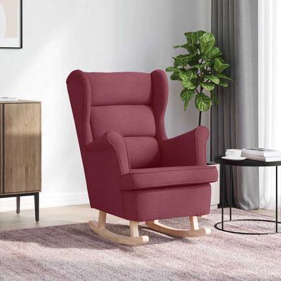 vidaXL Hojdacie kreslo Wine Red 74x90x102 cm Látka