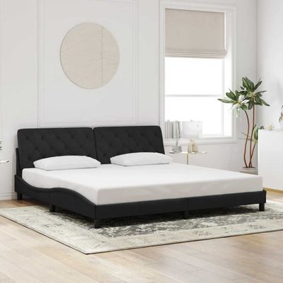 vidaXL Rám postele bez matraca čierny 200x200 cm zamat