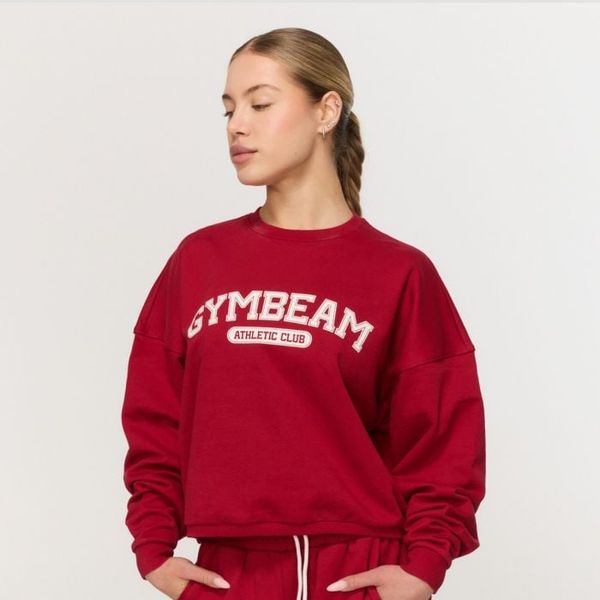 Dámska mikina Varsity Red - GymBeam, veľkosť XL