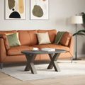 vidaXL Nohy konferenčného stolíka v tvare X, 2 ks, prírodná oceľ, 50 x (42-43) cm, oceľ