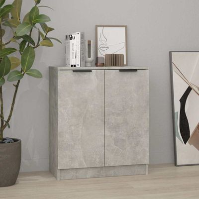 vidaXL Komoda betónová sivá 60x30x70 cm spracované drevo