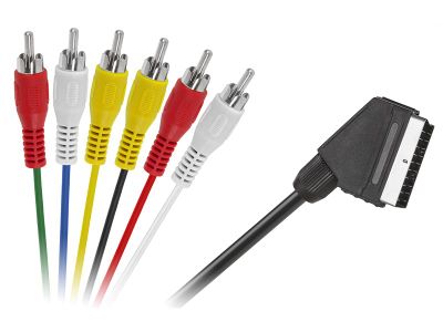 Kábel SCART - 6x CINCH 1,2 m