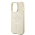 Puzdro Guess pre iPhone 15 Pro Max 6,7" GUHMP15XPSAHMCB zlaté tvrdé puzdro Saffiano MagSafe