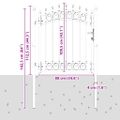 vidaXL Plotová brána s hrotmi EMMEN 125 x 100 cm Sivá Zamykateľné