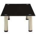 vidaXL TV stolík, čierny 100x35x17 cm, tvrdené sklo