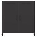 vidaXL Komoda čierna 68x39x72 cm oceľ