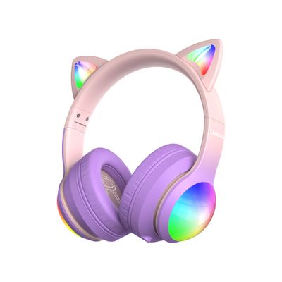 Bezdrôtové detské slúchadlá Delulu DiscoBeats Pink