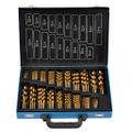 140170 vidaXL 170 Piece Titanium Drill Bit Set in Metal Box HSS TI