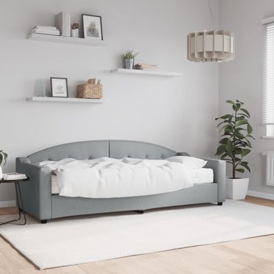 vidaXL Denná posteľ s matracom bledosivá 80x200 cm látka