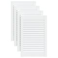 vidaXL Lamelové dvierka na skrinku 4 ks, biele 61,5x39,4 cm , borovica