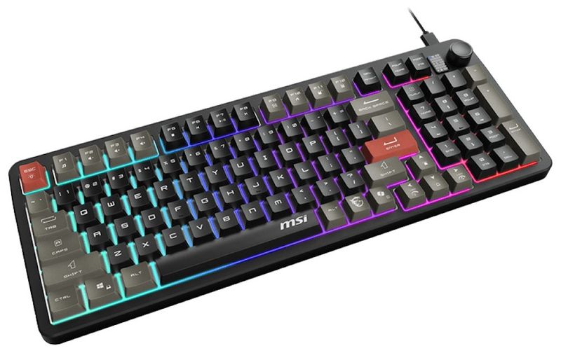 MSI herní klávesnice FORGE GK110/ drátová/ RGB podsvícení/ USB/ CZ+SK layout Klávesnice, herní, drátová, membránová, RGB podsvícení, USB, CZ/SK layout, cerná