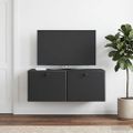 vidaXL Nástenná TV skrinka 78,5 x 31 x 30 cm Čierna Kompozitné drevo