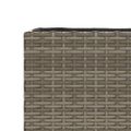 vidaXL Záhradné kvetináče 3 nádoby 2 ks sivé 105x30x32 cm polyratan