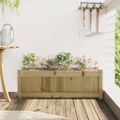 vidaXL Záhradný kvetináč 90x31x31 cm impregnovaná borovica