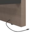vidaXL Pohovka s matracom a USB sivohnedá látková 90x200 cm