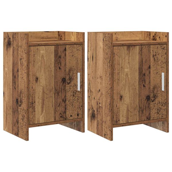 vidaXL Nočné stolíky 2 pcs Staré drevo 40 x 30 x 60 cm