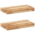 vidaXL Plávajúce police 2 ks 60x20x4 cm olejom sfarbené masívne drevo akácia