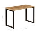 vidaXL Jedálenský stôl 115x55x76 cm masívne mangovníkové drevo a oceľ