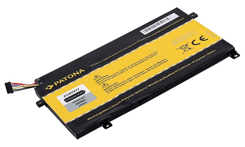 PATONA batéria pre ntb LENOVO Thinkpad E470/E475 3650mAh Li-Pol 10,95V 01AV411 Batéria, pre notebook, 3650mAh, Li-Pol, 10,95V, pre Lenovo ThinkPad E470, E470C, E475, 01AV411, neoriginálna