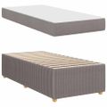 vidaXL Rám postele Sivohnedá 90 x 200 cm látka