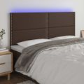 VidaXL Čelo postele hnedé 200x5x118/128 cm umelá koža