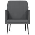 vidaXL Kreslo sivé 61x78x80 cm umelá koža