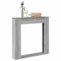 vidaXL Obloženie krbu sivá sonoma 100x20x100 cm kompozitné drevo