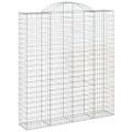 vidaXL Oblúkový gabionový kôš 12ks 200x50x220/240cm pozinkované železo