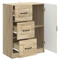vidaXL Servírovacia skriňa so zásuvkou Dub sonoma 66 x 34,5 x 87 cm