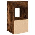 vidaXL Nočné skrinky so zásuvkou 2 ks tmavý dub 35x34x66,5 cm