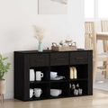 vidaXL Servírovacia skriňa Čierny dub 100 x 30 x 59,5 cm