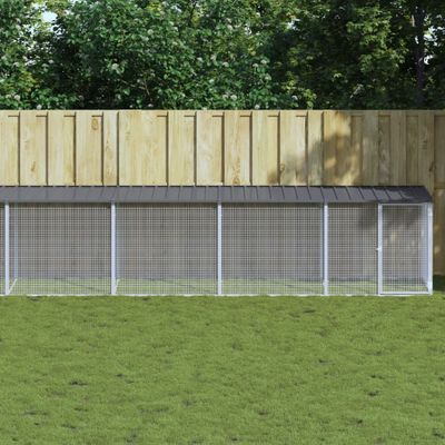 vidaXL Klietka pre kurčatá strecha antracitová 1003x98x90 cm poz. oceľ