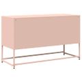 VidaXL TV skrinka Ružová 100,5x39x60,5 cm Oceľ valcovaná za studena