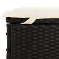 vidaXL Lehátko so skladacou strechou čierne 213x63x97cm polyratan
