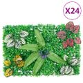vidaXL Umelý plot z rastlín 24 ks zelený 40x60 cm