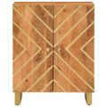 vidaXL Bočná skrinka hnedo-čierna 60x33,5x75 cm masívne mango
