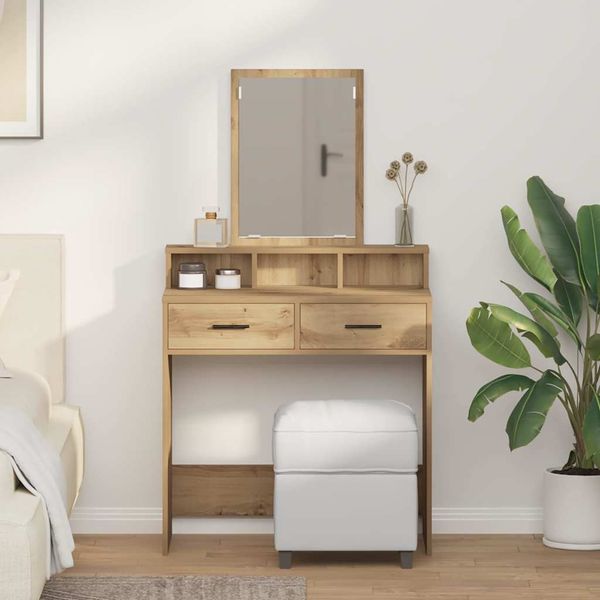 vidaXL Toaletný stolík Remeselný dub 79 x 41 x 140 cm Kompozitné drevo