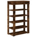 vidaXL Regál na topánky dymový dub 60x30x98 cm kompozitné drevo