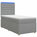 vidaXL Posteľ boxspring s matracom Svetlosivá 80 x 200 cm Látka