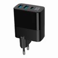 GEMBIRD Nabíjačka, 2x USB/USB-C, 30W, čierna