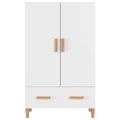 vidaXL Vysoká skrinka biela 70x31x115 cm spracované drevo